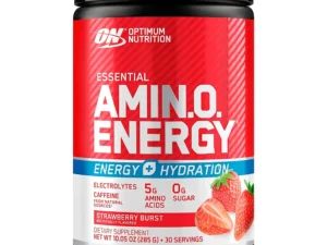 Amino Energy + Hydration 285g Optimum Nutrition – Strawberry Burst | 30 Porciones | Energía + Electrolitos + Aminoácidos